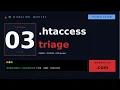 LESSON 03 htaccess Apache s killer feature