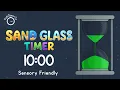 10 Minute Sand Glass Timer - Kids Sensory Friendly Visual Timer