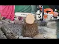 Stihl MS 271 Muffler mod test cuts