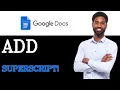 Superscript In Google Docs - How To Add 2025