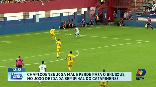 Chapecoense joga mal, perde para o Brusque e complica vaga na final