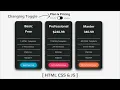 Pricing Table With Html Css toggle switch html css js Price table html css