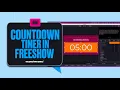 HOW TO CREATE COUNTDOWN TIMER IN FREESHOW FreeShow