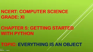 XI Science 5 is an Object