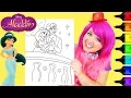 Coloring Jasmine Aladdin Disney Princess Coloring Page Prismacolor Markers KiMMi THE CLOWN