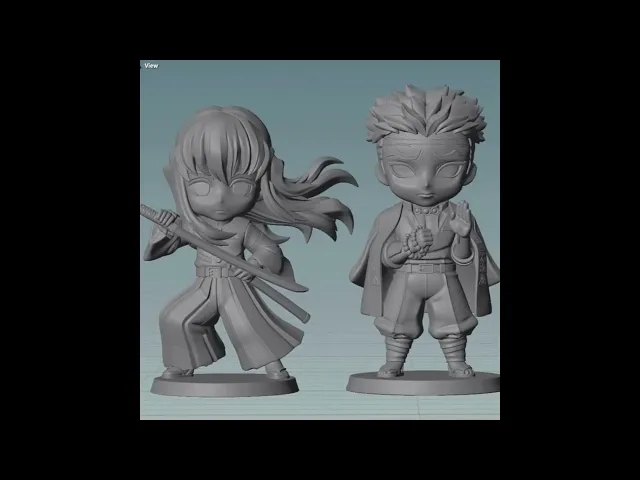 Nezuko Kamado Demon Slayer - Free STL Anime Fun Art | Full 14-Character Bundle on Profile video thumbnail