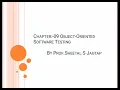 OOSE-Chapter -09 Object Oriented Software Testing