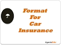 Format For car insurance