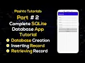 2 Android Sqlite Complete App Tutorial - Sqlite database creation and Insert Record Pashto