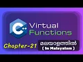 Virtual Functions in C CPP Basics of C Programming - 21 C CPP Tutorial in Malayalam