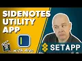 Using Sidenotes App to store quick access notes snippets on the Mac