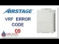 AIRSTAGE VRF ERROR CODE E09 ENGLISH