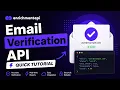 Email Verification API How to Verify Email Address Quick Tutorial