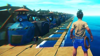 i built a raft thats a mile long and defies all physics raft