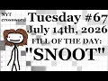 Tuesday 26 DOWNS ONLY CHALLENGE - NYT Crossword with Sam