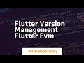 Flutter version management flutter fvm