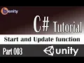 C Tutorial for unity Start and Update Function Part