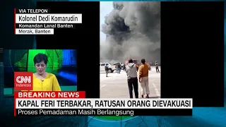 Ratusan Orang Dievakuasi ke Daratan, Kapal Feri KMP Mutiara Berkah I Terbakar