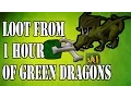Loot from 1 hour of Green Dragons