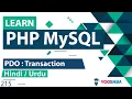 PHP PDO - Transaction Tutorial in Hindi Urdu