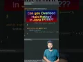 Can we overload main method in