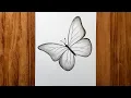 How to draw beautiful butterfly Pencil sketch for beginners Karabi arts academy