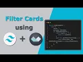 Front End UI Elements Filter cards using Tailwind CSS and Alpine JS