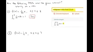 Determine if a Function is a Probability Density Function