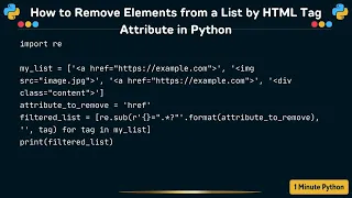 How to Remove Elements from a List by HTML Tag Attribute in Python