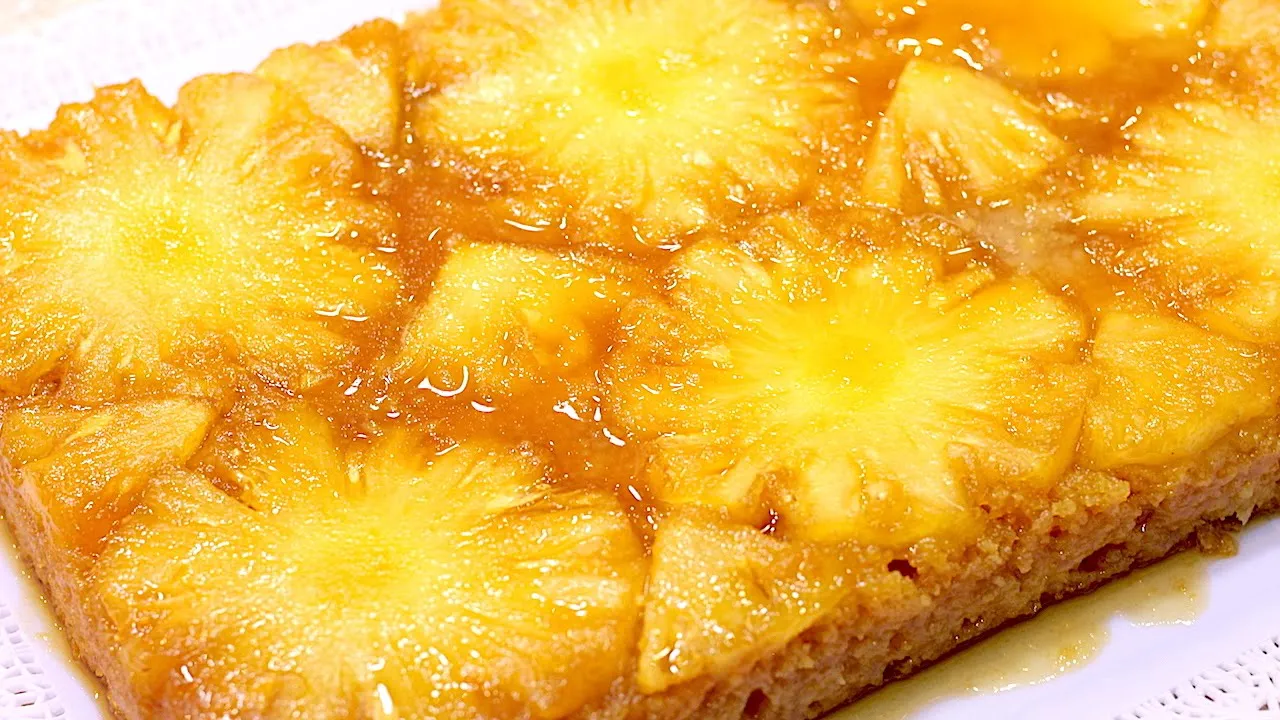 BOLO DE ABACAXI CARAMELIZADO SUPER FÁCIL