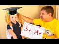 Download Lagu Nastya ve baba okulda iyi öğrenmenin ne kadar önemli olduğunu gösteriyor