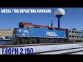 Metra 7166 departs Harvard IL 2022-01-30