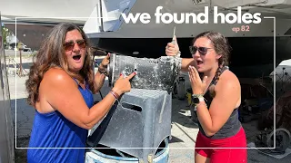 WE FOUND HOLES//Corroded Sail Drives & Engine Removal-Episode 82