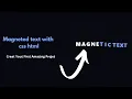 Magnetic Text Effect with HTML CSS JavaScript Cool Interactive UI Animation