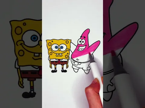 Colorful Glitter Art with SpongeBob & Patrick! 🌈🧽