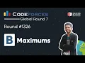 Codeforces Global Round 7 1326 B - Maximums Competitive Coding