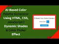 AI-Based Color Palette Generator with HTML CSS and JavaScript Step-by-Step Guide
