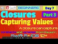 IOS Swift 5 Interview Theory Tutorial P3 Closures Capturing Values