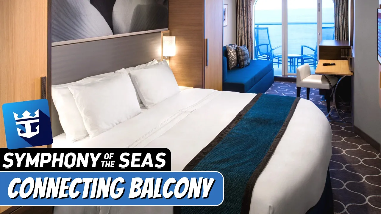 Symphony of the Seas | Connecting Oceanview Balcony Stateroom Full Tour & Review 4K  Royal Caribbean