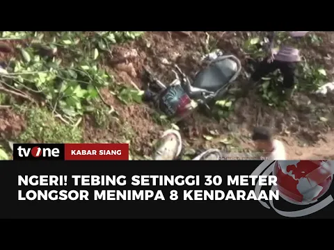 Detik-Detik Tebing Longsor Terekam Kamera Amatir, Sejumlah Kendaraan Terkubur