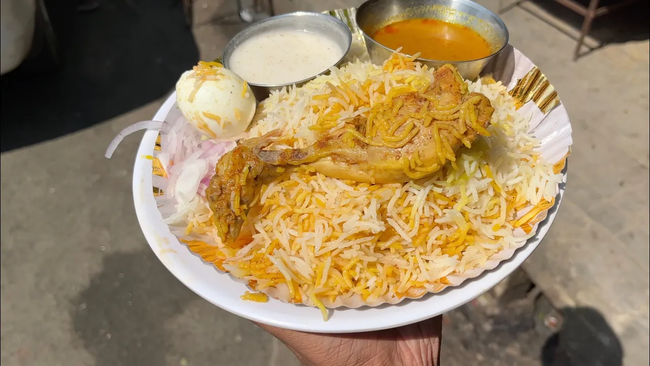 Complete Making of Authentic Kolkata Style Biryani   Indian Street Food