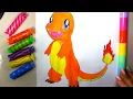 How to Draw Pokemon How to Draw charmander coloring pokemon for kids