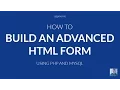How to Build an Advanced HTML Form Using PHP and MySQL