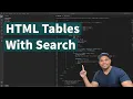 Under 10 Seconds Create HTML Tables With Search Sort and More Options - Code With Mark