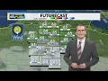 Decreasing clouds Sunday evening