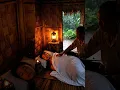 ASMR Rain in Bamboo Hut Gentle Touch Massage for Deep Sleep Roleplay