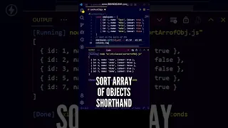 JUST ONE LINE to Sort an Array of Objects in JavaScript