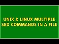 Unix Linux Multiple sed commands in a file