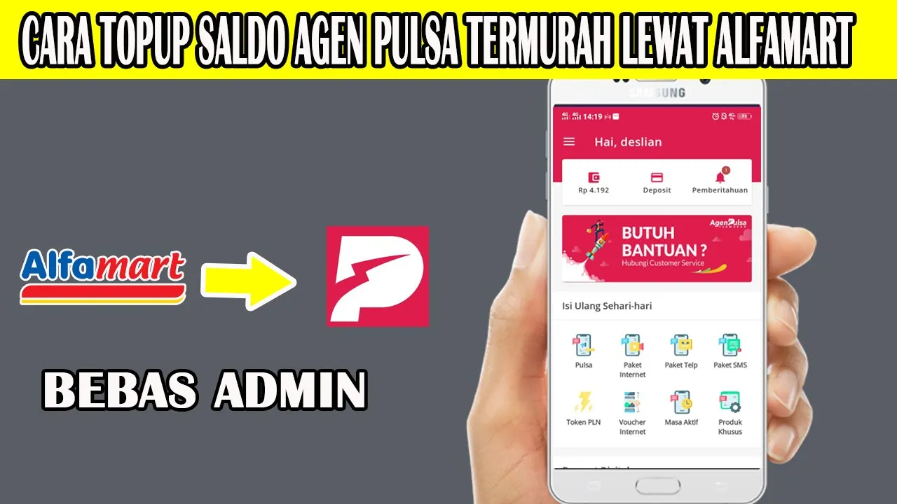 Cara isi saldo pulsa di alfamart atau indomaret - topup DM Freefire lapan lapan