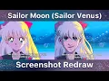 Sailor Moon Screenshot Redraw Process - Sailor Venus
